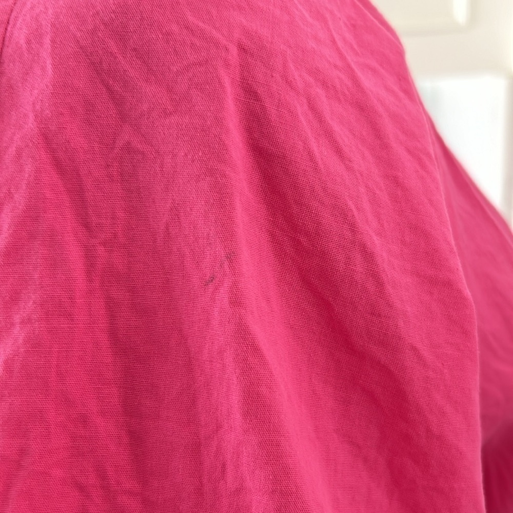 Pink Puff Sleeve with Tie Belt Mini Dress Size Large - Picture 12 of 14